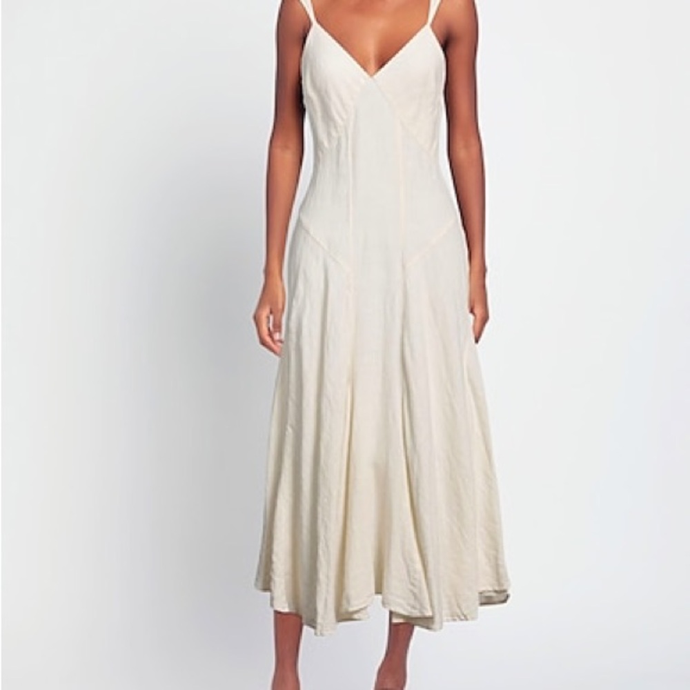 120 Lino Linen Maxi Dress